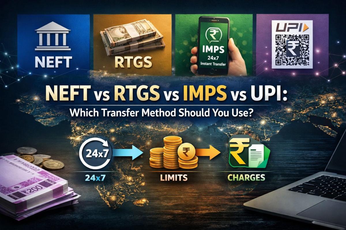 NEFT vs RTGS vs IMPS vs UPI: Which Transfer Method Should You Use?