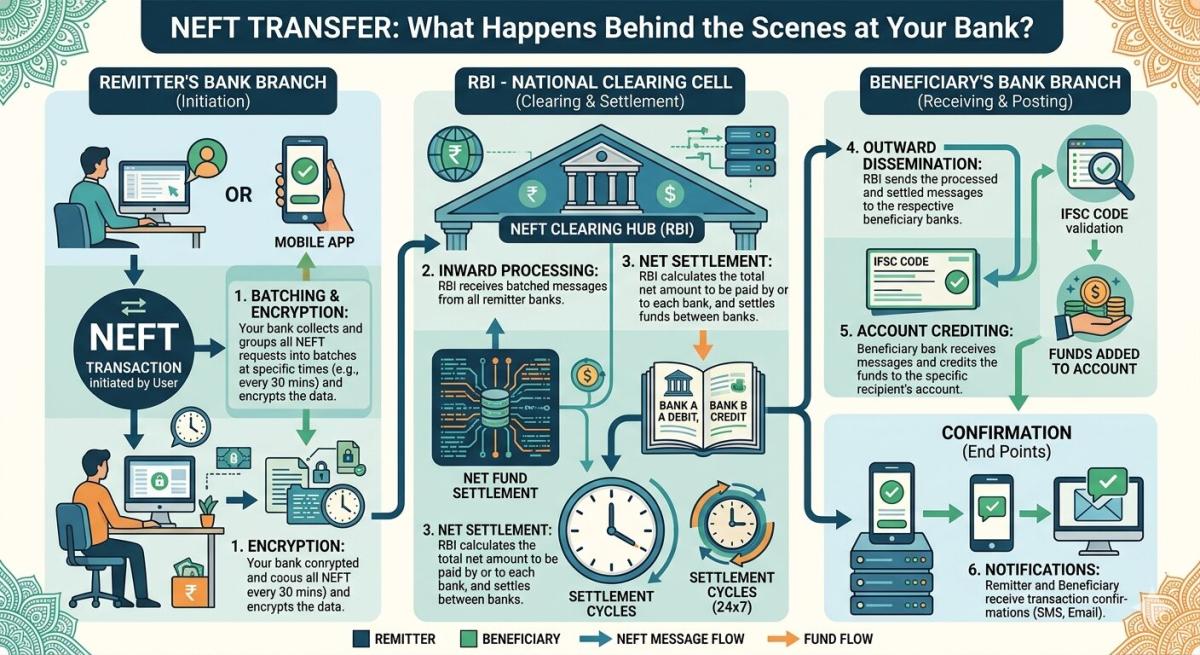 NEFT Transfer: What Happens Behind the Scenes at Your Bank?