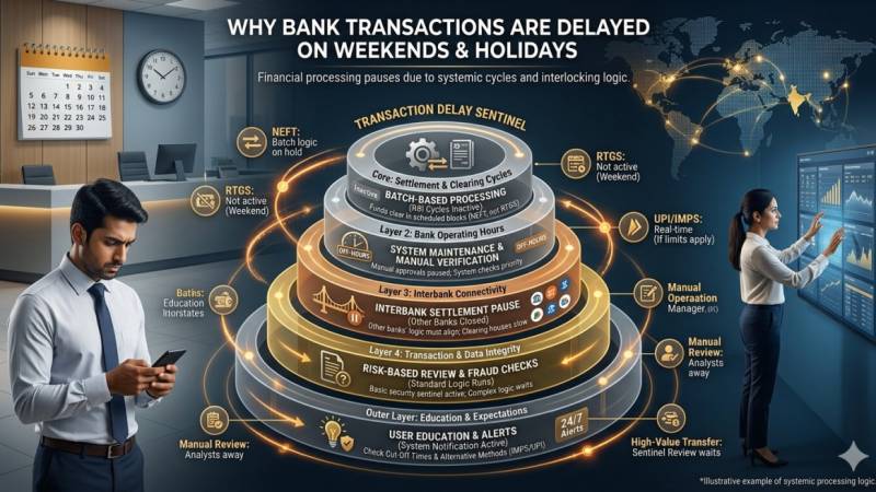 Why Bank Transactions Are Delayed on Weekends & Holidays